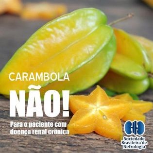 Carambola é proibida para quem tem doença renal crônica